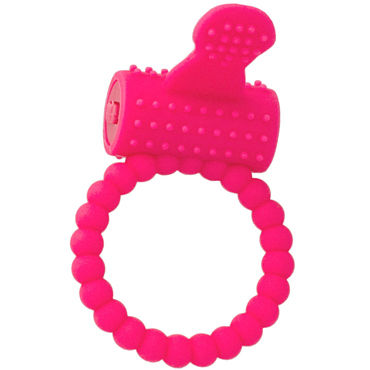 ToyFa A-toys Cock Ring, розовое, Виброкольцо с клиторальным отростком ToyFa A-toys Cock Ring, розовое, Виброкольцо с клиторальным отростком