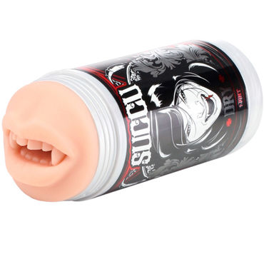 Fleshlight Sex In A Can Vampire Succu Dry, телесный, Мастурбатор в форме рта вампира Fleshlight Sex In A Can Vampire Succu Dry, телесный, Мастурбатор в форме рта вампира