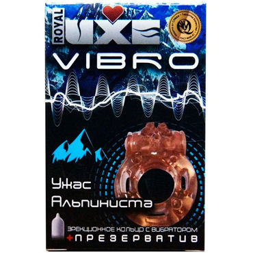 Luxe Vibro Ужас Альпиниста, оранжевое, Комплект из виброкольца и презерватива Luxe Vibro Ужас Альпиниста, оранжевое, Комплект из виброкольца и презерватива