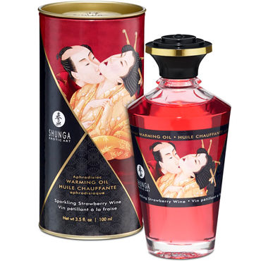 Shunga Sparkling Strawberry Wine, 100 мл, Массажное масло Игристое клубничное вино Shunga Sparkling Strawberry Wine, 100 мл, Массажное масло Игристое клубничное вино