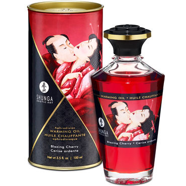 Shunga Blazing Cherry, 100 мл, Массажное масло Пылающая вишня Shunga Blazing Cherry, 100 мл, Массажное масло Пылающая вишня