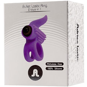Adrien Lastic Bullet Lastic Ring, фиолетовое, Эрекционное кольцо с клиторальным стимулятором Adrien Lastic Bullet Lastic Ring, фиолетовое, Эрекционное кольцо с клиторальным стимулятором