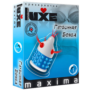 Luxe Maxima Глубинная Бомба - Презервативы с усиками и тугим кольцом - купить в секс шопе Luxe Maxima Глубинная Бомба - Презервативы с усиками и тугим кольцом - купить в секс шопе