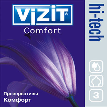 Vizit Hi-Tech Comfort, Презервативы анатомической формы Vizit Hi-Tech Comfort, Презервативы анатомической формы