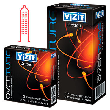 Vizit Overture Dotted - Презервативы с пупырышками - купить в секс шопе Vizit Overture Dotted - Презервативы с пупырышками - купить в секс шопе