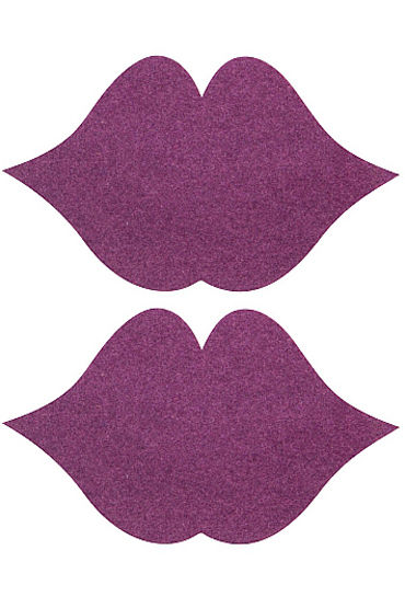 Shots Toys Nipple Sticker Lips, фиолетовые, Пэстисы в форме губок Shots Toys Nipple Sticker Lips, фиолетовые, Пэстисы в форме губок