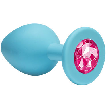 Lola Toys Emotions Cutie Small, голубая, Анальная пробка с розовым кристаллом Lola Toys Emotions Cutie Small, голубая, Анальная пробка с розовым кристаллом