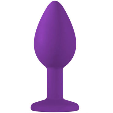 Lola Toys Emotions Cutie Small, фиолетовая - Анальная пробка с голубым кристаллом - купить в секс шопе Lola Toys Emotions Cutie Small, фиолетовая - Анальная пробка с голубым кристаллом - купить в секс шопе