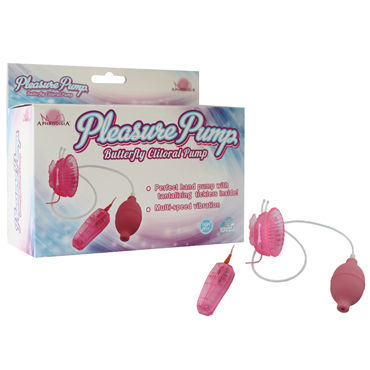 Howells Butterfly Clitoral Pump, розовый, Помпа с вибрацией для клитора Howells Butterfly Clitoral Pump, розовый, Помпа с вибрацией для клитора