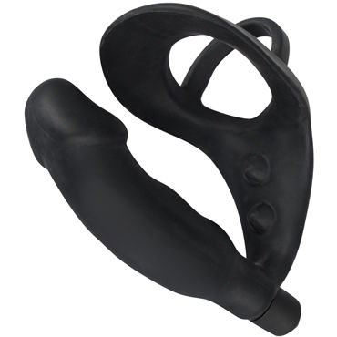 Orion Black Velvets Cock Ring with Vibration, черное - Анальная вибровтулка с кольцом для пениса - купить в секс шопе Orion Black Velvets Cock Ring with Vibration, черное - Анальная вибровтулка с кольцом для пениса - купить в секс шопе