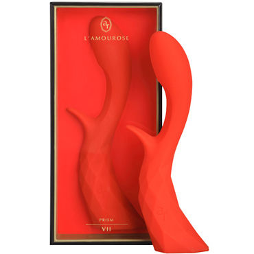 L'Amourose Prism VII, красный, Вибратор с клиторальным стимулятором L'Amourose Prism VII, красный, Вибратор с клиторальным стимулятором