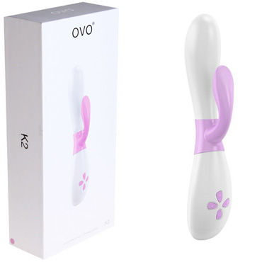 Ovo K2, бело-розовый, Вибратор с клиторальным стимулятором Ovo K2, бело-розовый, Вибратор с клиторальным стимулятором