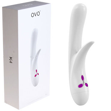 Ovo K4, белый, Вибратор с клиторальным стимулятором Ovo K4, белый, Вибратор с клиторальным стимулятором
