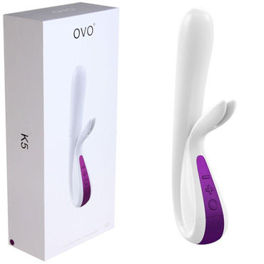 Ovo K5, бело-фиолетовый, Вибратор с клиторальным стимулятором Ovo K5, бело-фиолетовый, Вибратор с клиторальным стимулятором