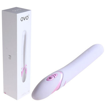 Ovo F8, бело-розовый, Классический вибратор Ovo F8, бело-розовый, Классический вибратор