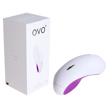 Ovo T1 Клиторальный стимулятор, бело-фиолетовый, 5 программ вибрации Ovo T1 Клиторальный стимулятор, бело-фиолетовый, 5 программ вибрации