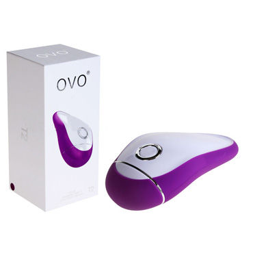 Ovo T2 Клиторальный стимулятор, бело-фиолетовый, Кнопки с подсветкой, 5 программ вибрации Ovo T2 Клиторальный стимулятор, бело-фиолетовый, Кнопки с подсветкой, 5 программ вибрации