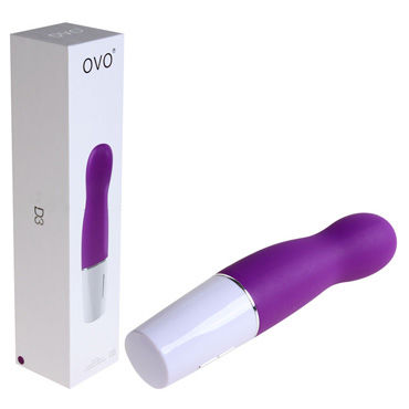 Ovo D3 Мини-вибратор, бело-фиолетовый, 7 режимов вибрации Ovo D3 Мини-вибратор, бело-фиолетовый, 7 режимов вибрации