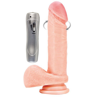 Toyfa RealStick #502, ротатор, 17 см, телесный, Переключение скорости вращения с помощью пульта, на присоске Toyfa RealStick #502, ротатор, 17 см, телесный, Переключение скорости вращения с помощью пульта, на присоске