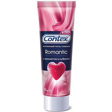 Contex Romantic, 30 мл, Лубрикант с ароматом клубники Contex Romantic, 30 мл, Лубрикант с ароматом клубники