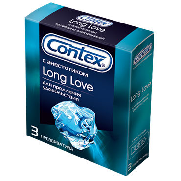 Contex Long Love, 3 шт, Презервативы продлевающие Contex Long Love, 3 шт, Презервативы продлевающие
