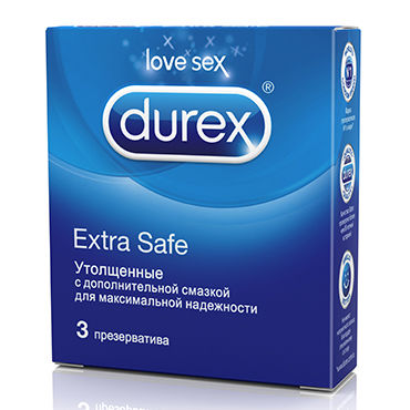 Durex Extra Safe, 3 шт, Презервативы особо прочные Durex Extra Safe, 3 шт, Презервативы особо прочные