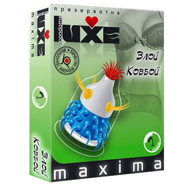 Luxe Maxima Злой Ковбой - Презервативы с усиками - купить в секс шопе Luxe Maxima Злой Ковбой - Презервативы с усиками - купить в секс шопе