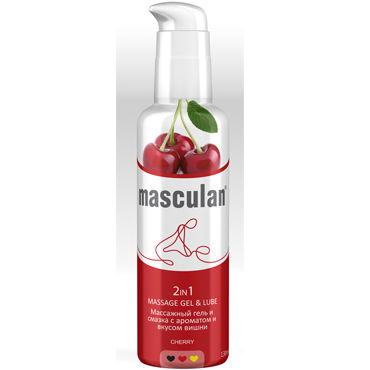 Masculan Massage Gel&Lube Cherry, 130 мл, Средство 2в1 с запахом и вкусом вишни Masculan Massage Gel&Lube Cherry, 130 мл, Средство 2в1 с запахом и вкусом вишни