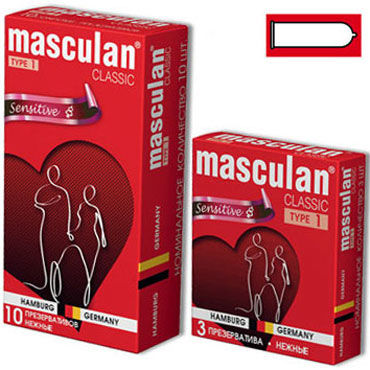 Masculan Classic Sensitive - Презервативы классические - купить в секс шопе Masculan Classic Sensitive - Презервативы классические - купить в секс шопе