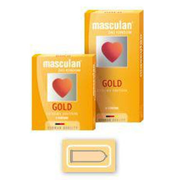 Masculan Gold Luxury Edition - Презервативы с золотистым напылением - купить в секс шопе Masculan Gold Luxury Edition - Презервативы с золотистым напылением - купить в секс шопе