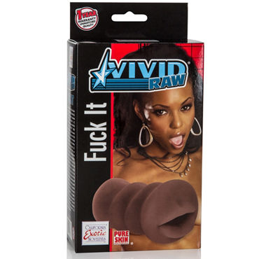 California Exotic Vivid Raw Fuck It Mouth, коричневый - Компактный мастурбатор, ротик - купить в секс шопе California Exotic Vivid Raw Fuck It Mouth, коричневый - Компактный мастурбатор, ротик - купить в секс шопе