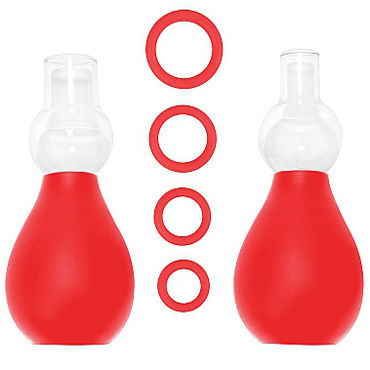 Shots Toys Nipple Erector Set, красный, Набор для стимуляции груди Shots Toys Nipple Erector Set, красный, Набор для стимуляции груди