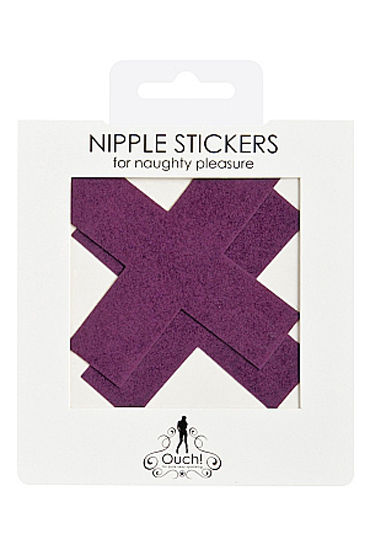 Shots Toys Nipple Sticker Cross, фиолетовые - фото, отзывы Shots Toys Nipple Sticker Cross, фиолетовые - фото, отзывы