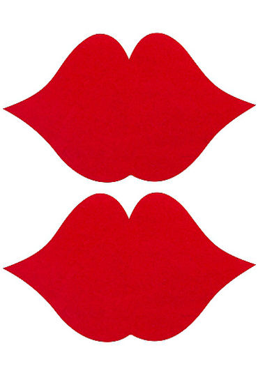 Shots Toys Nipple Sticker Lips, красные, Пэстисы в форме губок Shots Toys Nipple Sticker Lips, красные, Пэстисы в форме губок