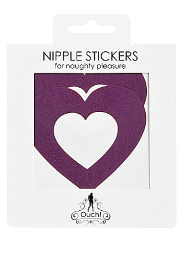 Shots Toys Nipple Sticker Open Hearts, фиолетовые - фото, отзывы Shots Toys Nipple Sticker Open Hearts, фиолетовые - фото, отзывы