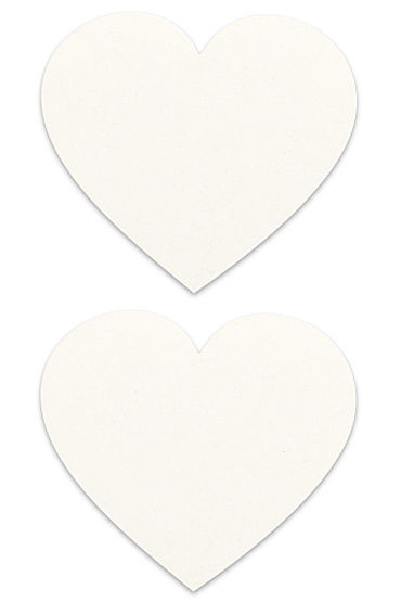 Shots Toys Nipple Sticker Hearts, белые, Пэстисы в форме сердечек Shots Toys Nipple Sticker Hearts, белые, Пэстисы в форме сердечек