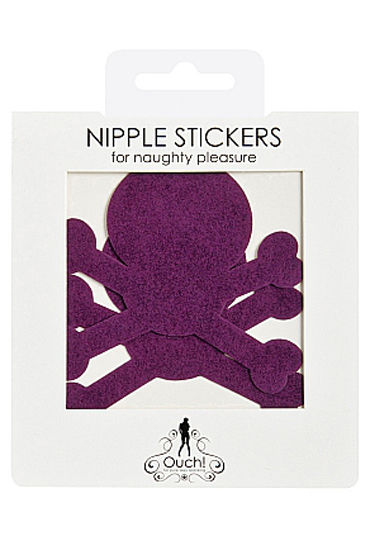 Shots Toys Nipple Sticker Skull, фиолетовые - фото, отзывы Shots Toys Nipple Sticker Skull, фиолетовые - фото, отзывы