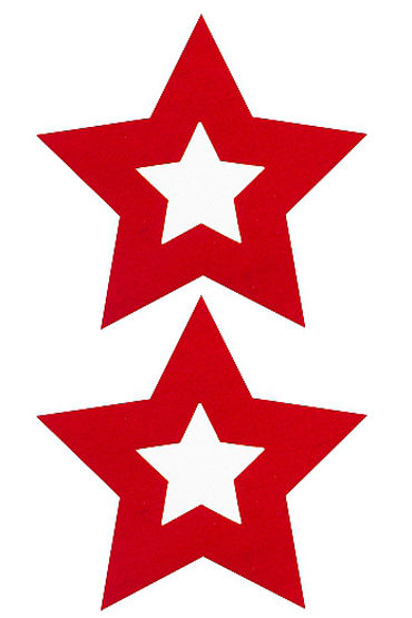 Shots Toys Nipple Sticker Stars, красные, Пэстисы в форме звездочек Shots Toys Nipple Sticker Stars, красные, Пэстисы в форме звездочек
