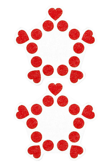 Shots Toys Nipple Sticker Open Circle and Hearts, красные, Пэстисы, сердечки и кружочки, не закрывают соски Shots Toys Nipple Sticker Open Circle and Hearts, красные, Пэстисы, сердечки и кружочки, не закрывают соски
