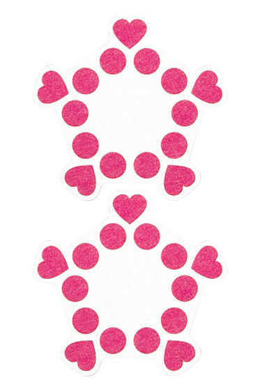 Shots Toys Nipple Sticker Open Circle and Hearts, розовые, Пэстисы, сердечки и кружочки, не закрывают соски Shots Toys Nipple Sticker Open Circle and Hearts, розовые, Пэстисы, сердечки и кружочки, не закрывают соски