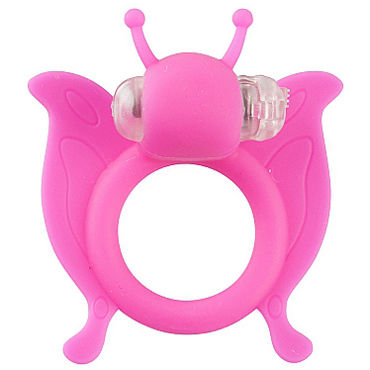 Shots Toys Butterfly, розовое, Эрекционное виброкольцо в виде бабочки Shots Toys Butterfly, розовое, Эрекционное виброкольцо в виде бабочки