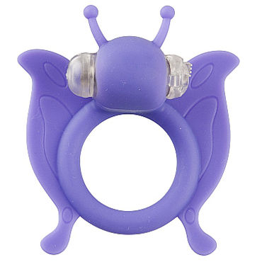 Shots Toys Butterfly, фиолетовое, Эрекционное виброкольцо в виде бабочки Shots Toys Butterfly, фиолетовое, Эрекционное виброкольцо в виде бабочки