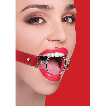 Shots Toys Ring Gag XL, красный, Расширяющий кляп Shots Toys Ring Gag XL, красный, Расширяющий кляп