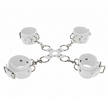 Shots Toys Leather Hand And Leg cuffs, белый - фото, отзывы Shots Toys Leather Hand And Leg cuffs, белый - фото, отзывы