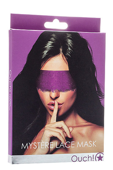 Shots Toys Mystere Lace Mask, фиолетовая - Кружевная маска на глаза - купить в секс шопе Shots Toys Mystere Lace Mask, фиолетовая - Кружевная маска на глаза - купить в секс шопе