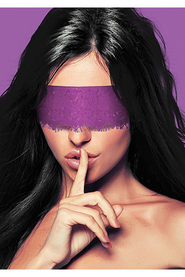 Shots Toys Mystere Lace Mask, фиолетовая, Кружевная маска на глаза Shots Toys Mystere Lace Mask, фиолетовая, Кружевная маска на глаза