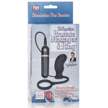 California Exotic Dr Joel Kaplan Prostate Massager & Ring - Стимулятор простаты с кольцом на пенис - купить в секс шопе California Exotic Dr Joel Kaplan Prostate Massager & Ring - Стимулятор простаты с кольцом на пенис - купить в секс шопе