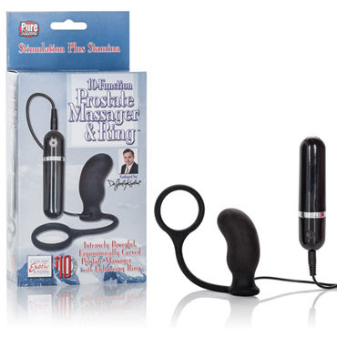 California Exotic Dr Joel Kaplan Prostate Massager & Ring, Стимулятор простаты с кольцом на пенис California Exotic Dr Joel Kaplan Prostate Massager & Ring, Стимулятор простаты с кольцом на пенис