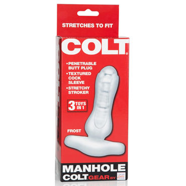 California Exotic Colt Manhole, прозрачная - Универсальная анальная пробка - купить в секс шопе California Exotic Colt Manhole, прозрачная - Универсальная анальная пробка - купить в секс шопе
