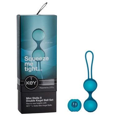 Jopen Key Mini Stella II, синие, Вагинальные шарики на гибкой сцепке Jopen Key Mini Stella II, синие, Вагинальные шарики на гибкой сцепке